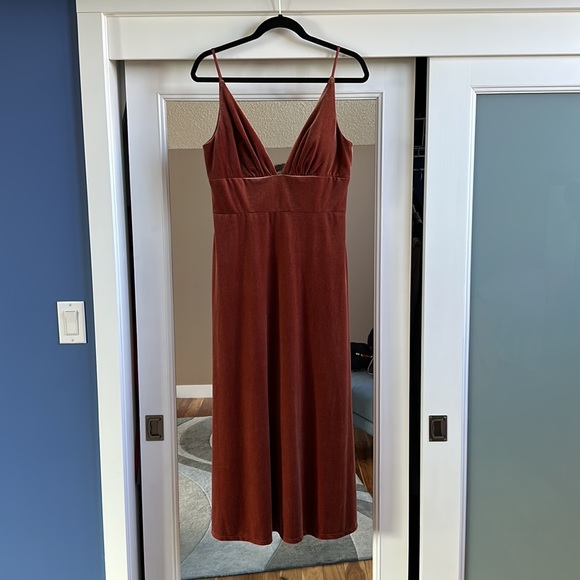 Jenny Yoo Bridesmaid Mari Dress in Velvet English Rose - Picture 1 of 9